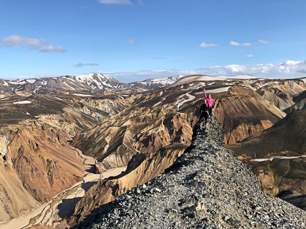Spektakuläre Ausblicke im Gebiet Landmannalaugar in Island