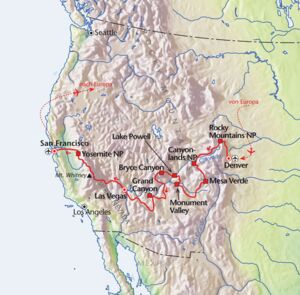 USA Gruppenreise Trekking Colorado, Utah, Arizona, Kalifornien