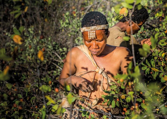 Bei den Zelt-Übernachtungen im Buschman Land in Namibia lernen wir viel über die San-Kultur kennen