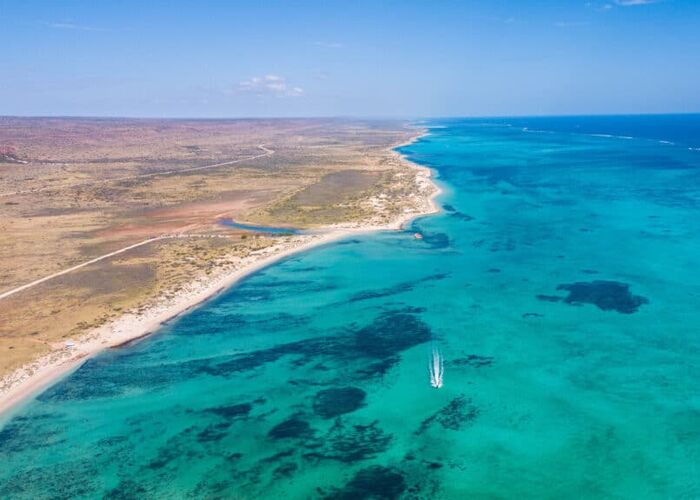 Luftaufnahme vom Ningaloo Reef in Westaustralien.