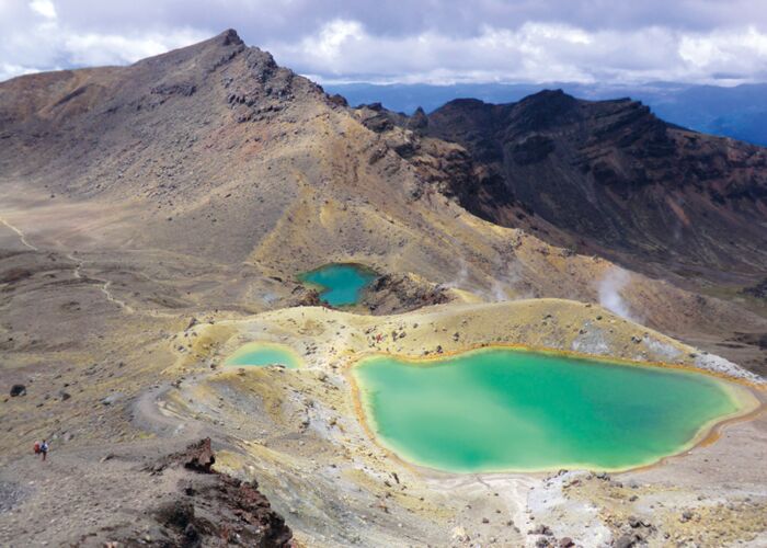 Die Vulkanlandschaft auf dem Tongariro-Trekkingweg ist beeindruckend