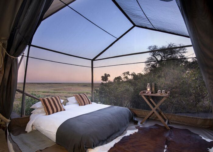 In Botswana übernachten wir in Tented Camps im Linyanti Expeditions Camp