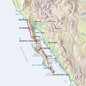 Baja-California Rundreise, Wandern, Zelten, Kakteen, Walbeobachtungen