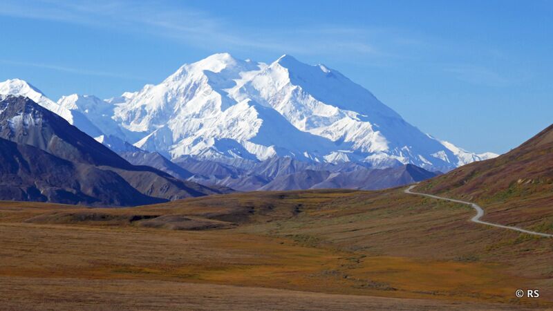 Der Mount Denali in seiner ganzen Größe.