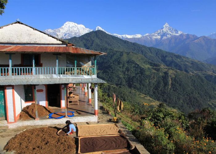 Beim geführten Annapurna-Trekking übernachten wir in gemütlichen Lodges