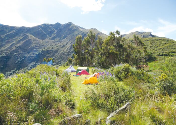 Beim Huascaran Trekking wird in Zelten übernachtet
