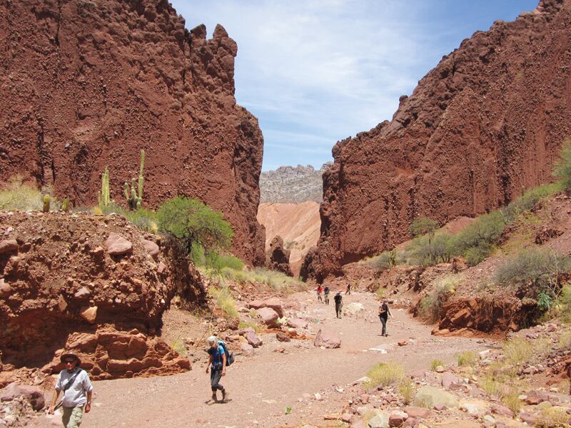 Die Westernlandschaft in Nordargetinien zum Trekking