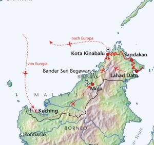 Borneo Gruppenreise Sarawak & Sabah, Orang Utans, Kinabalu Nationalpark
