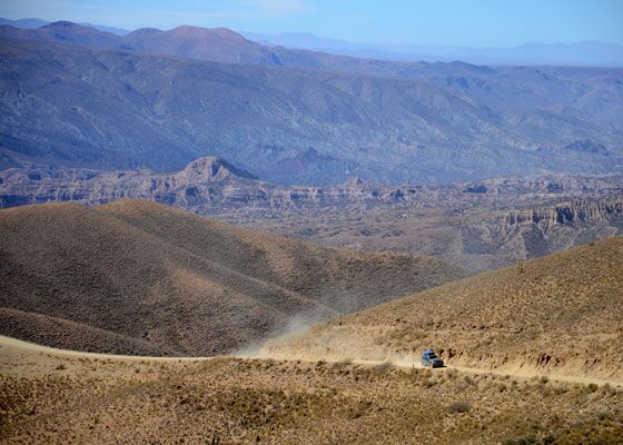 In den Hochanden sind die Landschaften weit und wüstenartig