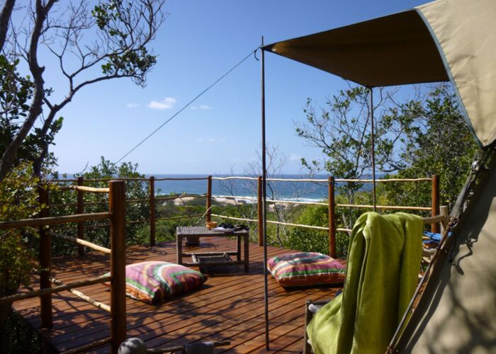 Übernachtung in Tented Camps mit Meerblick in Mosambik