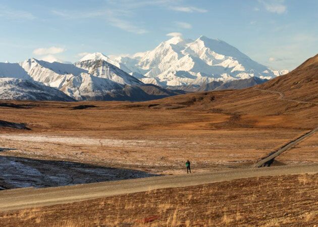 Fotostop auf dem Denali Highway mit Blick zum Mt. McKinley