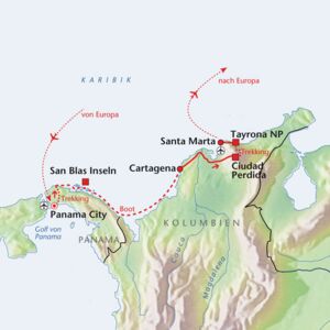 Panama Kolumbien Trekkingreise vom Pazifik zur Karibikküste, Segeltörn San Blas Inseln