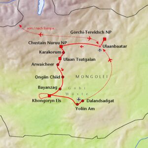 Gruppenreise durch die Mongolei