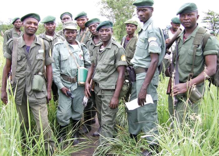 Ausgebildete Ranger im Sarambwe Reservat