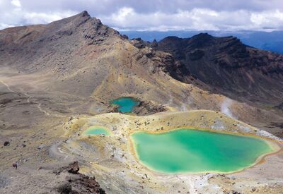 Die Vulkanlandschaft auf dem Tongariro-Trekkingweg ist beeindruckend