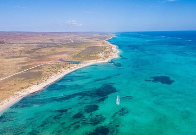 Luftaufnahme vom Ningaloo Reef in Westaustralien.