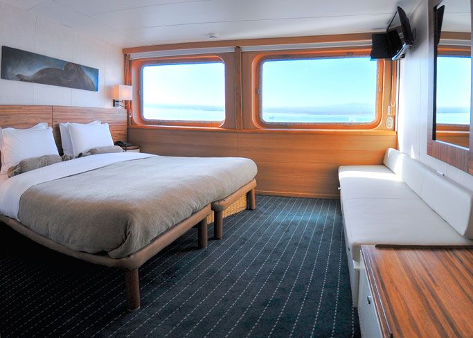 Auf dem Kreuzfahrtschiff Galapagos Legend gibt es ca. 50 Kabinen