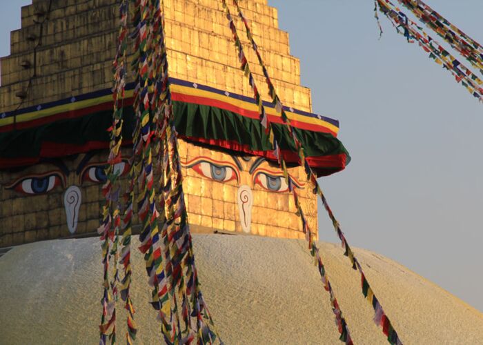 Eines der Kultur-Highlights in Kathmandu ist der Boudhanath Tempel