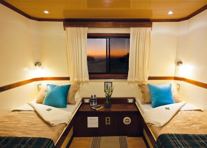 Viel Platz bieten die Twin Kabinen auf der Seaman Journey