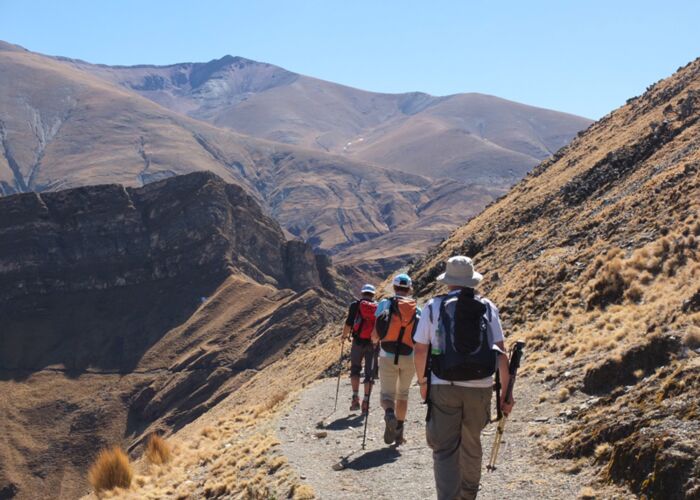 Wandern im Gebirge von Tilcara in der Provinz Jujuy