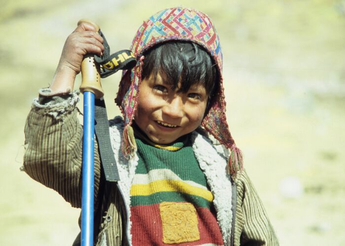 Freundliche Kinder in Peru