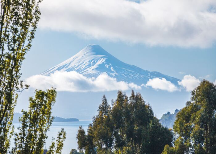 Ausblick auf den Villarica bei der Chile Rundreise