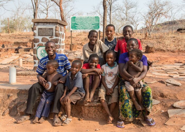 Begegnung mit Einheimischen in Zambia