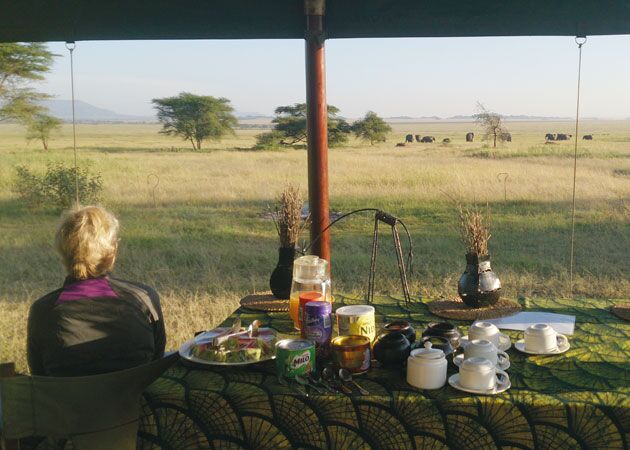 Übernachtung in Camps inmitten der Serengeti