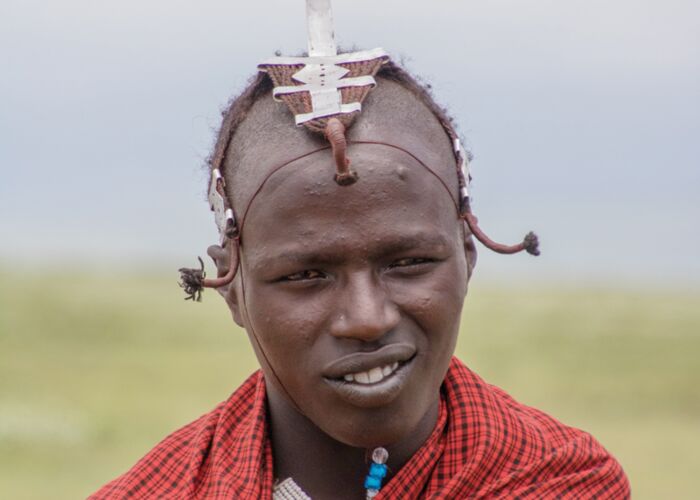 Auf der Fahrt zum Lake Natron begegnen wir den Massai am Ol Doinyo Lengai