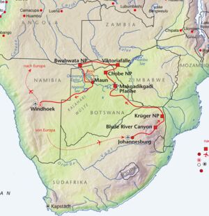 Suedafrika Safari im Krueger und Chobe Nationalpark, Blyde River Canyon, Viktoria Fälle