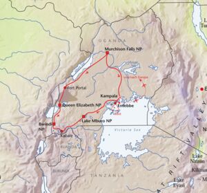 Uganda Rundreise in Lodges und Zelt mit Reiseleiter zu den Berggorillas und Schimpansen